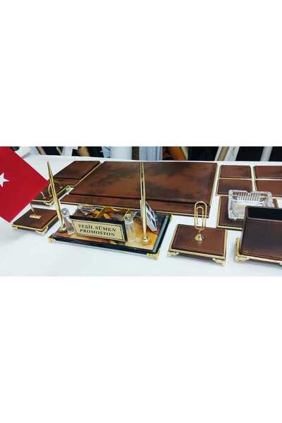 Yeşilsümen HÜNKAR BULUT KAHVE VE GOLD KRİSTAL CAM İSİMLİKLİ LÜKS TASARIM SÜME...