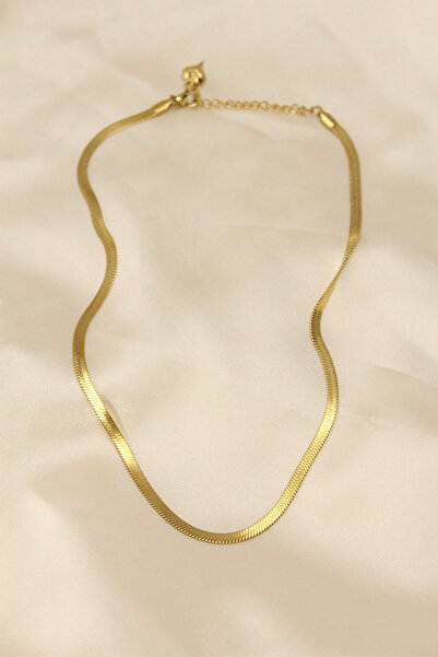 OGHAMAY 316L Steel Gold Color 45 cm Italian Chain Model Women's Necklace