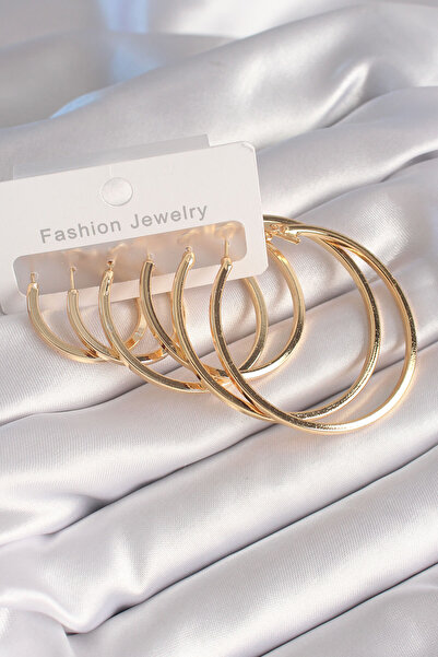 OGHAMAY Rice Gold Color Ring Model Women's Earring Set