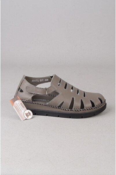 Forelli 22317 Alena Genuine Leather Comfort Women's Sandals Stone