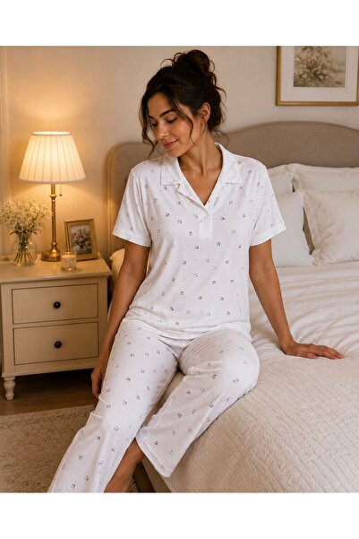 WASMA Women's 95% Cotton Soft Floral Print Nightwear Pajamas Set