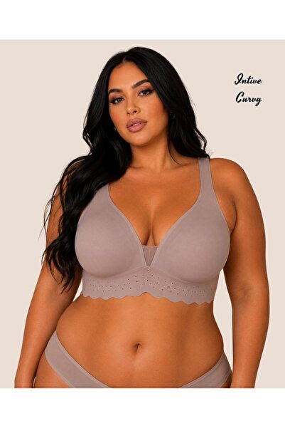 İntive Lingerie Sutien Intive Curvy, transparent în față, din tul, respirabil...