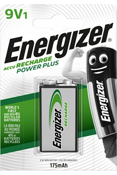 Energizer Power Plus Επαναφορτιζόμενη Μπαταρία 9V Ni-MH 175mAh 1 τεμάχιο