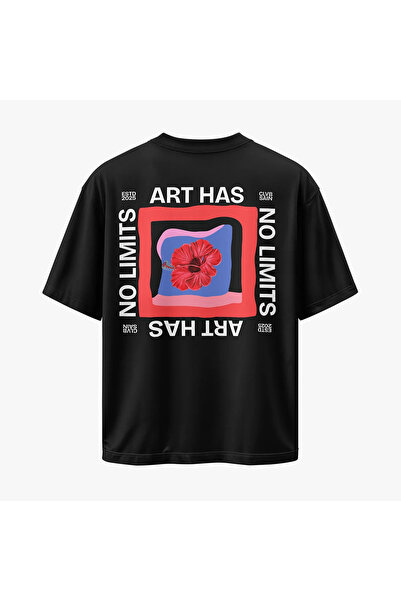 ART HAS NO LIMITS - OVERSIZE SİYAH T-SHIRT