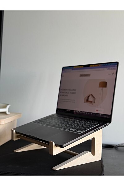 Çok Amaçlı Ahşap Laptop Standı ve Masa Düzenleyici 27x22 cm