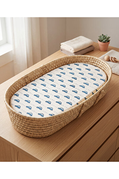 Bonfino Combed Crib Sheets, Car Theme, 145 GSM Cotton Single Jersey, Soft & B...
