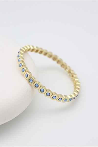 Bade Jewelry Vip Gold Thin Square Row Stone Premium Elastic Anti-Tarnish Stee...