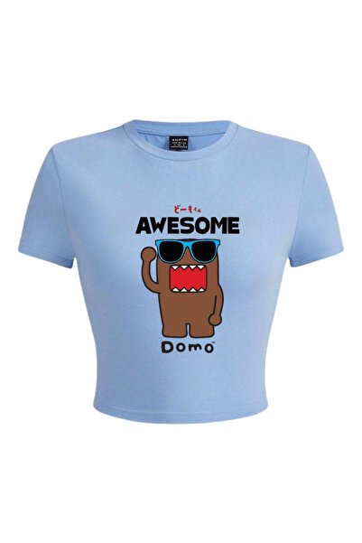 dompulerimoda Domoaweom Y2K Short Sleeve Crop