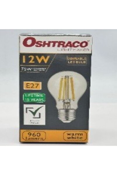 Oshtraco 12 Watt E27 Dimmable Filament A60 Bulb