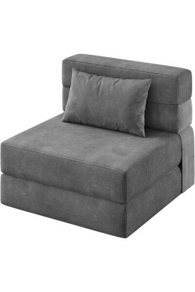Garvee 4-in-1 Folding Sofa Bed, Convertible Armchair Bed with Pillows, Fine V...