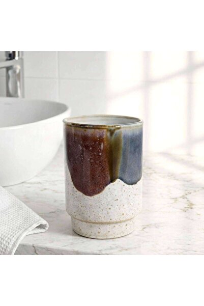 PAN HOME Zeena Ceramic Double Glaze Tumbler 7.6x11cm - Multicolor