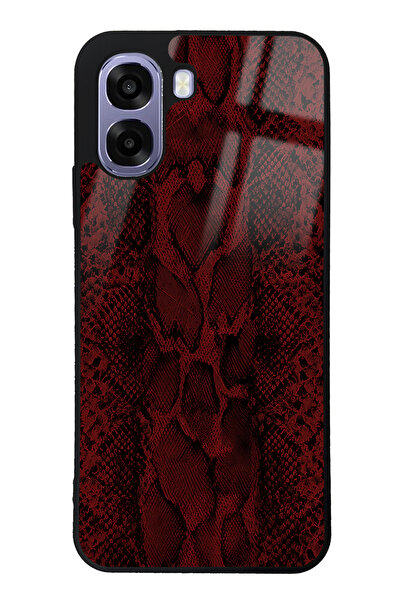 Spoyi Oppo A6T Red Deri Tasarımlı Glossy Telefon Kılıfı