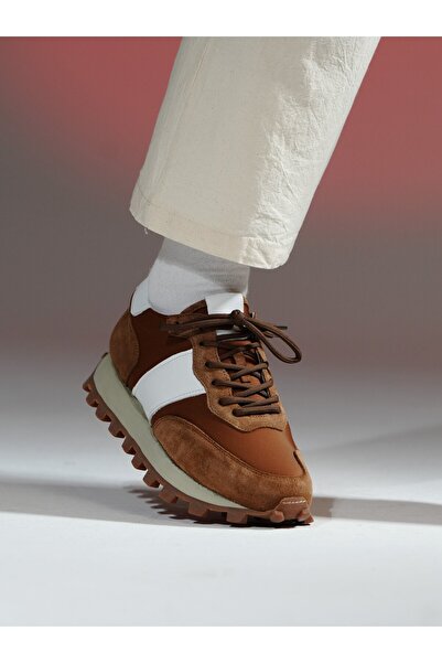 TETRİ Dustin Model Genuine Leather Handmade Mink Sneaker Shoes