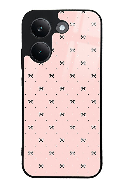 Spoyi Xiaomi Poco X8 Pro Cream Coquette Pattern Tasarımlı Glossy Telefon Kılıfı