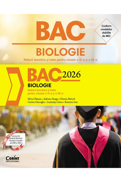 Editura Corint Biologie 2026 Bac, Clasele 11-12, Silvia Olteanu, Adriana Neag...