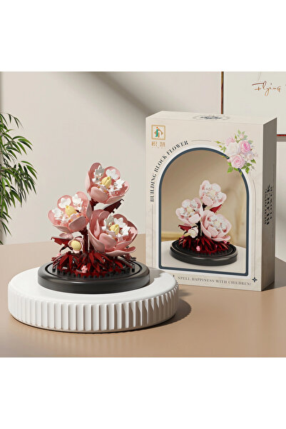 DEK BRICKS Sakura Yapı Blokları Çiçek Modeli Dekoratif Masaüstü Süsü 167 Parça