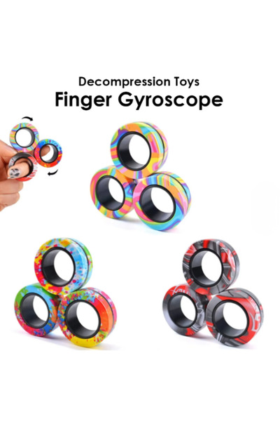 BalonKasaba Magnetic Ring Stres Giderici Manyetik Halka Oyuncak Fidget Oyunca...