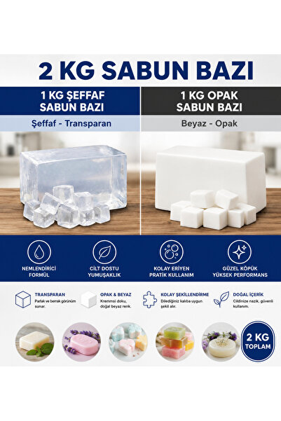 LUMİ Sabunu bazı 1 kg Şeffaf 1 kg Opak A+ kalite