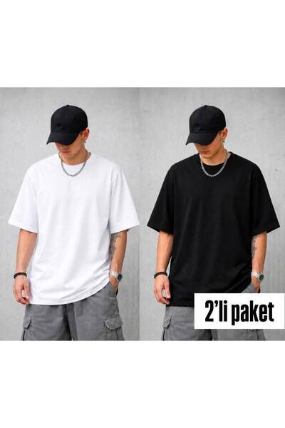 BEHLIVE Tricou oversize pentru bărbați, cu croială lejeră, 100% bumbac