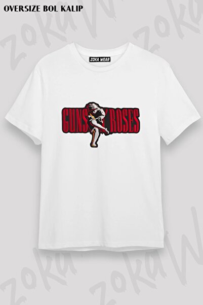 ZOKAWEAR تي شيرت مطبوع للجنسين من نوع Guns N Roses v44