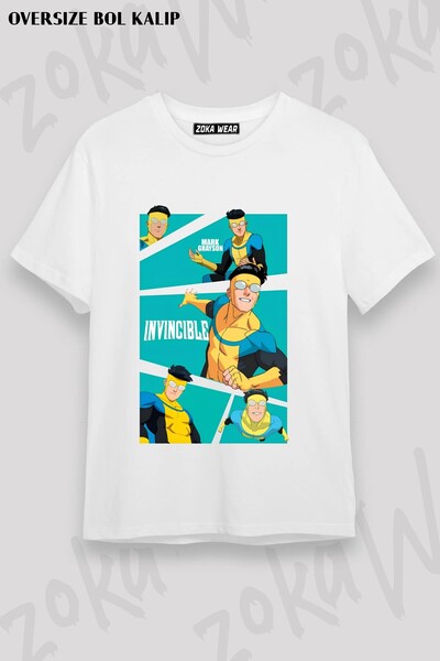 ZOKAWEAR Μπλουζάκι Unisex Loose Fit Invincible v4 με στάμπα