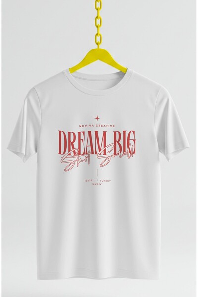 MAGORS Dream Bıg Oversize Retro Vintage Crew Neck Cotton T-Shirt for Women an...