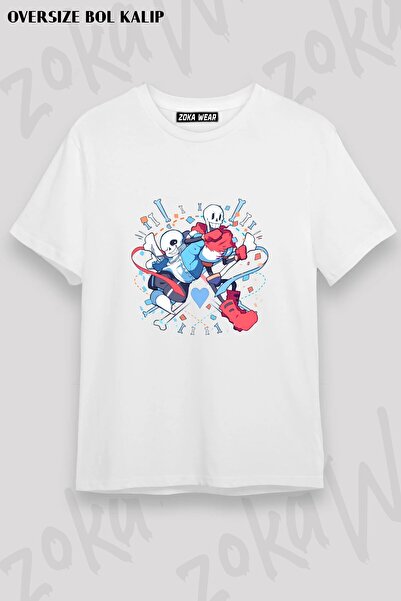 ZOKAWEAR Μπλουζάκι Unisex Loose Fit Undertale Sans v17 με στάμπα