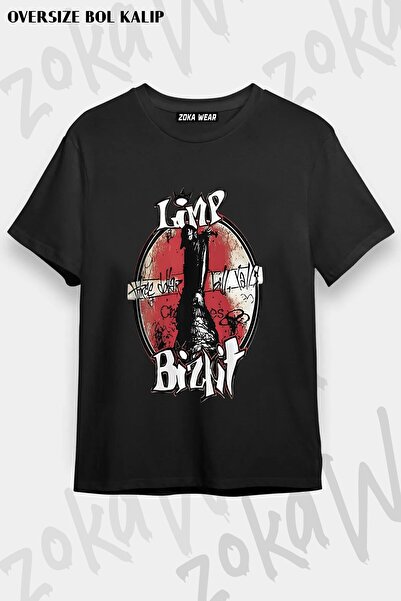 ZOKAWEAR Μπλουζάκι Unisex Loose Fit με στάμπα Limp Bizkit v7
