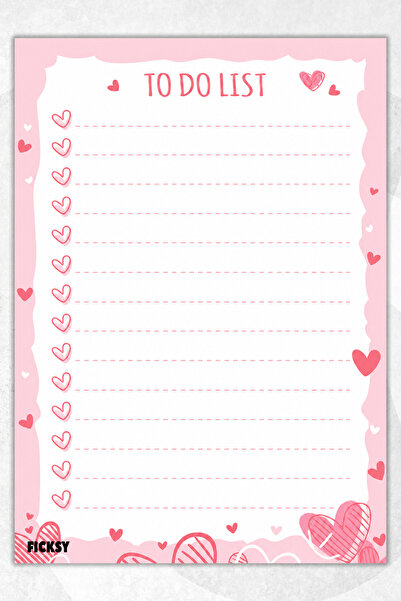 Ficksy To-Do List - A5 - 50 Pages - to Do List - Checklist - Check List - Pla...