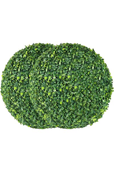 COSTWAY AILANDA 2 bucăți 16'' Globuri topiară artificiale din buxus fals pent...