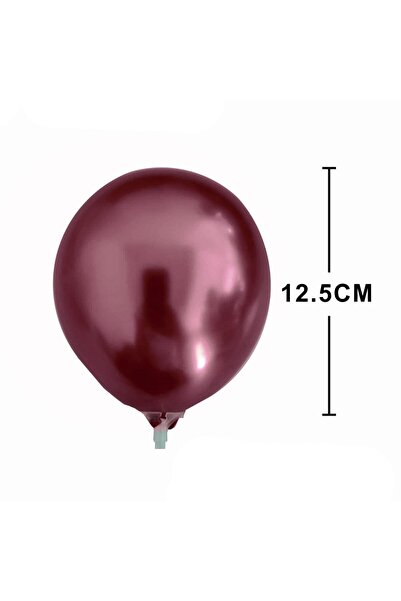 MP Mirific Party Set de 100 baloane cromate, roșii, 12,5 cm