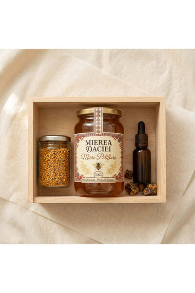 MIEREA DACIEI Cutie Sănătate — Miere + Polen + Propolis