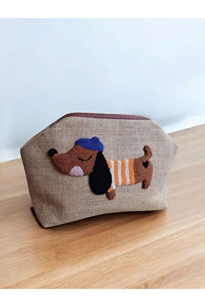 craftsis Punch İşlemeli Jüt Burslu Çanta