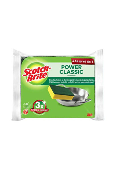 3M Bureti Clasici pentru Vase - Scotch Brite Heavy Duty Scrub Sponge, 4 buc