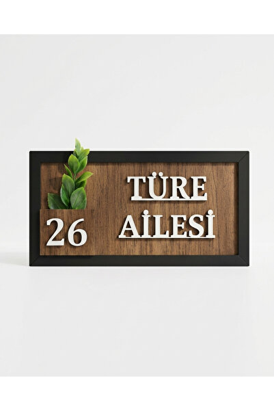 MiwoHome Kişiye Özel Ahşap Kapı İsimliği – 10x20 cm MDF Dekoratif Kapı Tabelası