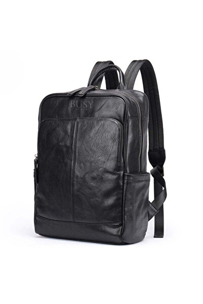 Busy Ldy & Gtm Rucsac din piele Everest - Negru