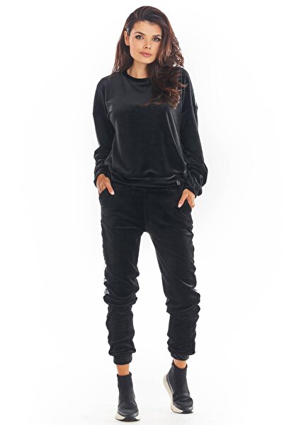 Awama Pantaloni dama, Awama, Poliester, Marime S, Negru