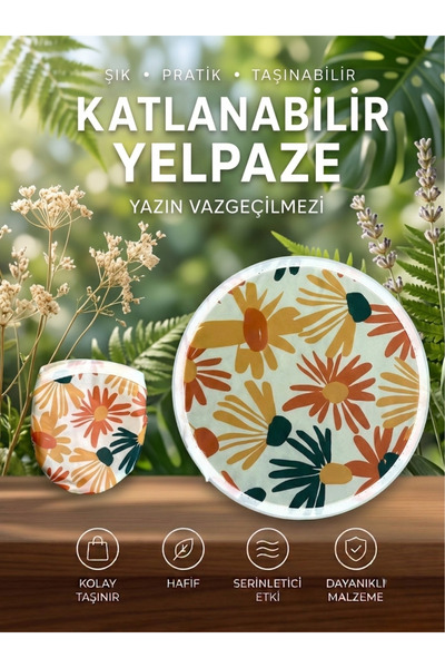 NOMOTHETIC Premium Yuvarlak Katlanabilir Çantalı Popüler Yelpaze | 7 Farklı D...