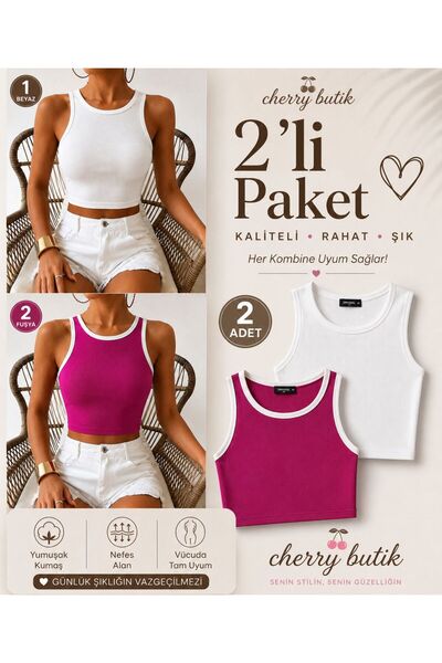 Cherry Butik 2-Piece Crop Blouse Set Package