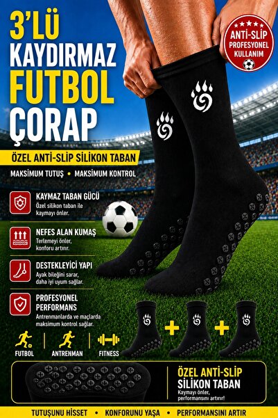 BS BEYAZ SHOES 3-dijelne profesionalne protivklizne silikonske čarape za fudb...