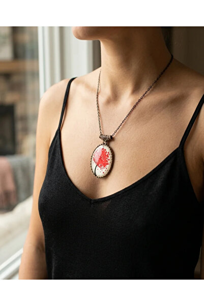 Dorvina Bronze Vintage Women Necklace Authentic Copper Jewelry Red Tree of Li...