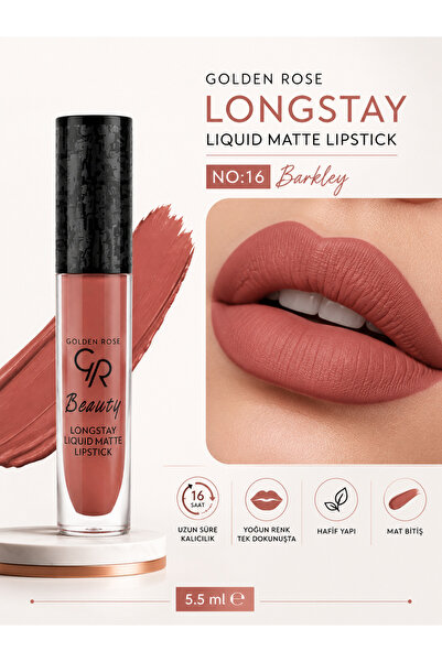 Golden Rose Longstay Liquid Matte Lipstick No:16 Barkley