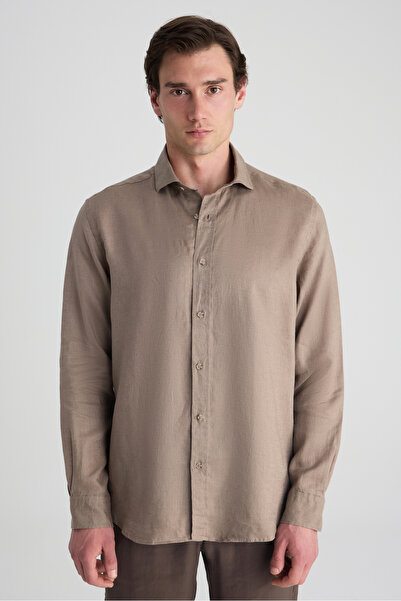 D'S Damat Ds Damat Comfort Mink Linen Shirt