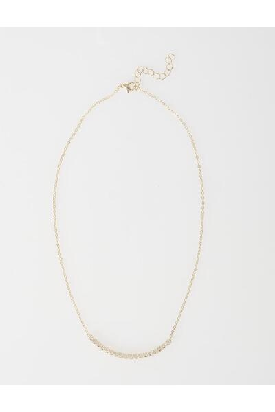 Kayra Shiny Stone Necklace Gold