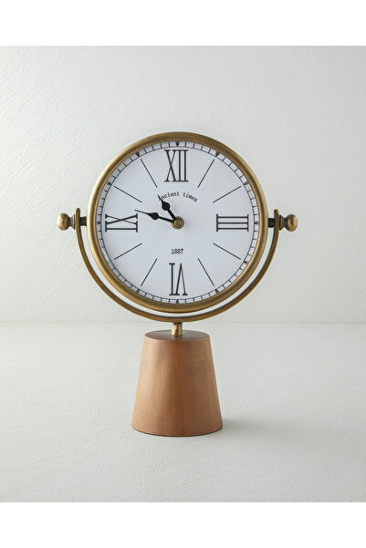 English Home Hilly Mdf Masa Saati 32 cm Kahve