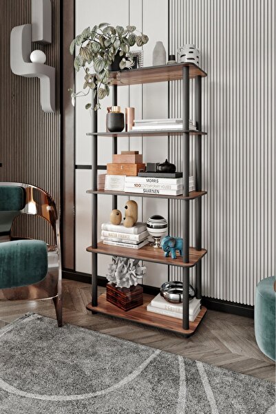 mallbilia Dekoratif MASİVO KİTAPLIK 5 Katlı 30x60 Dikdörtgen Çok Amaçlı Raf M...