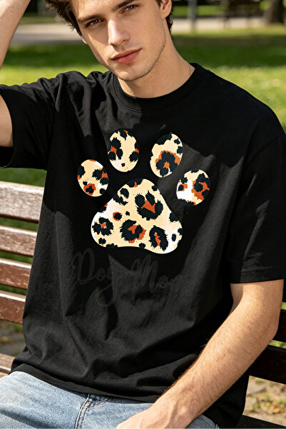 Fleck Casual Style T Shirts For Men Leopard Paw Print Personalized Shirts