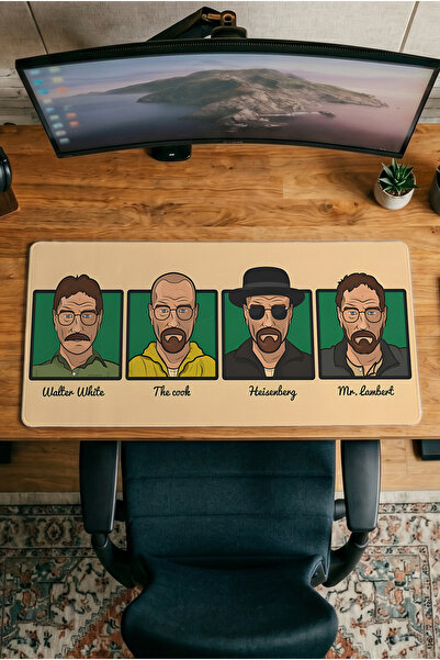 Halura لوحة ماوس للألعاب مطبوعة رقميًا بنمط Breaking Bad مقاس 30x70 مع قاعدة ...