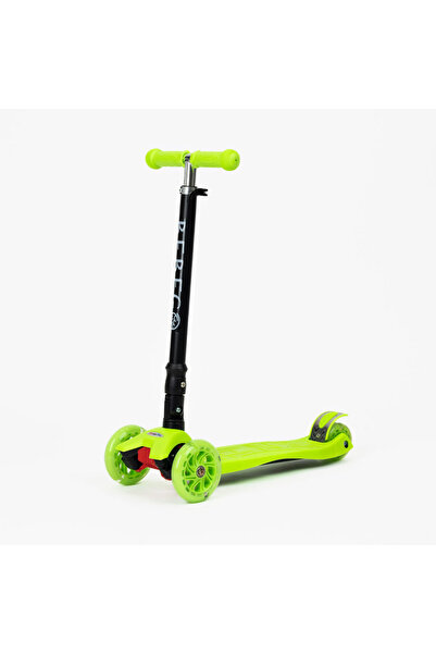 Wigo Trotinetă pliabilă WIGO, cu 3 roți și lumini LED, pentru copii, verde