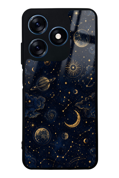 Spoyi Tecno Spark 10 Celestial Night Tasarımlı Glossy Telefon Kılıfı